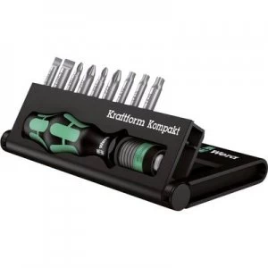 Wera Kraftform Kompakt 10 05056653001 Bit set 10 Piece Slot, Phillips, Pozidriv, TORX socket