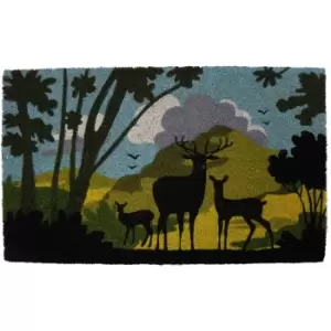 Pride of Place Astley 45 x 75cm Countryside Silhouette Natural Coir Mat