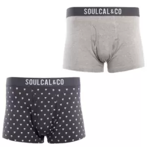 SoulCal 2 Pack Modal Boxers - Grey