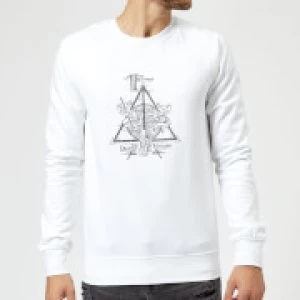 Harry Potter Three Dragons White Sweatshirt - White - XXL