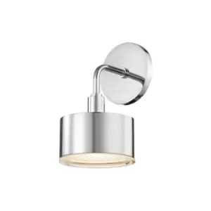 Nora 1 Light Wall Sconce Polished Nickel, Glass