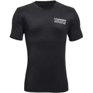 Under Armour Vented Graphic Short Sleeve T Shirt Juniors - Black