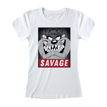 Looney Tunes - Taz Savage Womens XX-Large T-Shirt - White