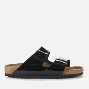 Birkenstock Womens Arizona Slim Fit Leather Double Strap Sandals - Black Patent - EU 42/UK 8