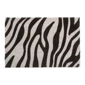 Zebra Print Coir Doormat