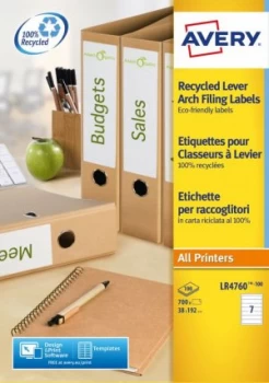 Avery Recycled Filing Labels 7 Per Sheet 700 Labels