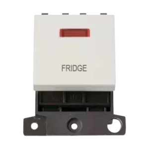 Click Scolmore MiniGrid 20A Double-Pole Ingot & Neon Fridge Switch White - MD023PW-FD