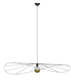 Eskola Wire Frame Pendant Ceiling Light Black