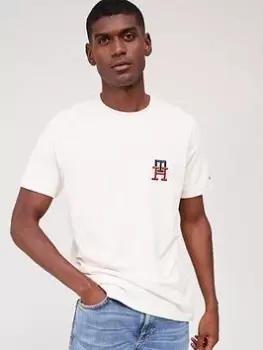 Tommy Hilfiger Essential Monogram T-Shirt - White, Size S, Men