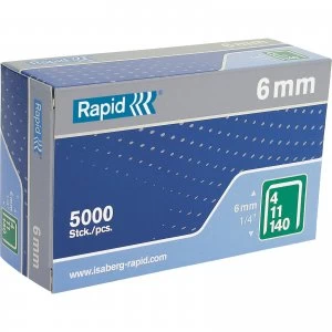 Rapid Type 140 Galvanised Staples 6mm Pack of 5000