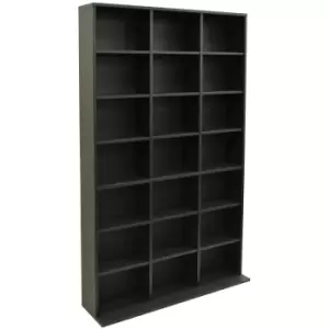 Watsons - pigeon hole - 588 cd / 378 dvd Bluray Media Storage Shelf Unit - Black - Black