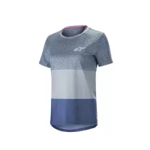 Alpinestars Womens Stella Alps 8.0 Short Sleeve Jersey in Blue Stillwater