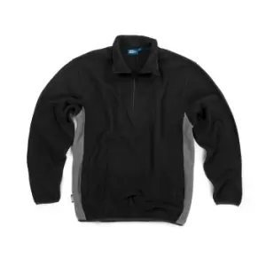 Tough Grit 573394 2-Tone 1/4 Zip Fleece Black / Charcoal M