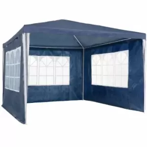 Tectake Gazebo 3X3M With 3 Side Panels Blue