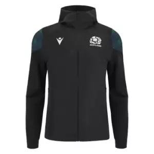 Macron Scotland Rugby 6 Nations Zipped Hoody 2023 2024 Adults - Black