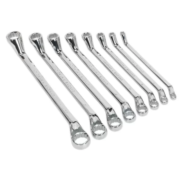 Genuine SEALEY S0405 Deep Offset Ring Spanner Set 8pc Metric