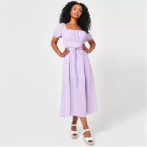 Biba Square Neck Dress - Purple