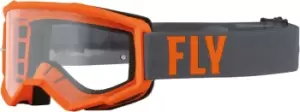 Fly Racing Focus Motocross Goggles, grey-orange, grey-orange