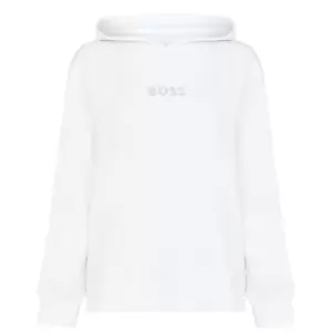 Boss Diamante Logo Hoodie - White