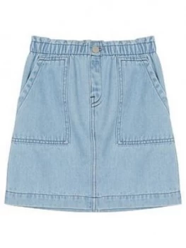 Mintie by Mint Velvet Girls Paperbag Denim Skirt - Blue, Size Age: 5-6 Years, Women