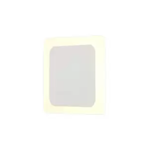 Magnetic Base Wall Lamp, 12W LED 3000K 498lm, 15, 19cm Square Centre, Sand White, Acrylic Frosted Diffuser