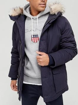 Gant Winter Parka - Evening Blue, Evening Blue, Size L, Men