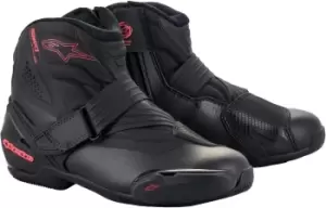 Alpinestars Stella SMX-1 R V2 Ladies Motorcycle Shoes, black-pink, Size 38 for Women, black-pink, Size 38 for Women