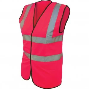 Scan Hi Vis Waistcoat Pink L