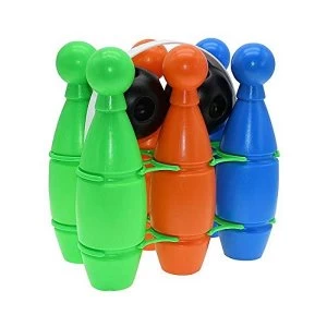 Multi-colour Plastic Bowling Set Multi