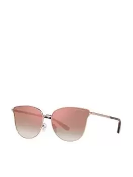 Michael Kors Salt Lake City Round Sunglasses -Rose Gold