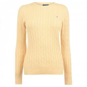 Gant Cotton Cable Knit Jumper - 700 Sunlight