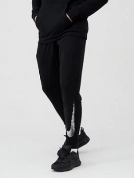 Nike Dry Swoosh Graphic Taper Pants - Black