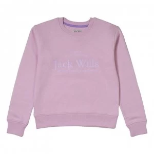 Jack Wills Wills Script Crew Jumper - Pink Lady