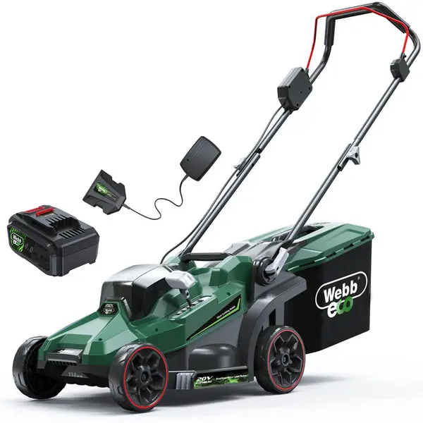 Webb WEV20LM33 33cm 20V Cordless Brushless Rotary Lawnmower