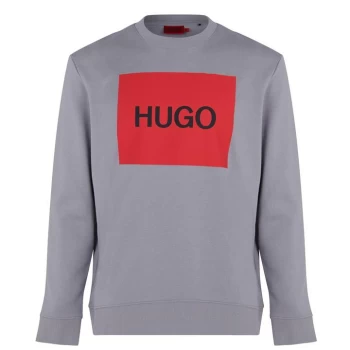 Hugo Boss Duragol Large Logo Sweatshirt Silver Size L Men