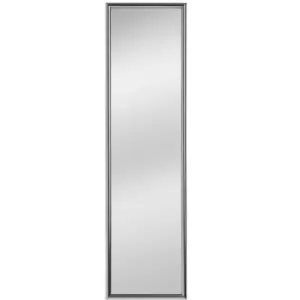 Premier Housewares Plastic Frame Over Door Mirror - Silver