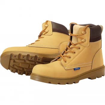 Draper Mens Nubuck Style Safety Boots Tan Size 7