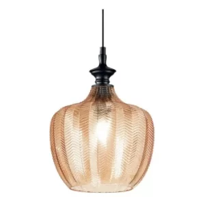 Ideal Lux Decorative Glass Dome Pendants Amber, E27