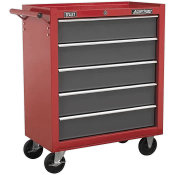 Sealey American Pro 5 Drawer Roller Cabinet Red / Grey