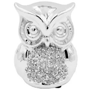 Small Silver Sparkle Owl Figurine