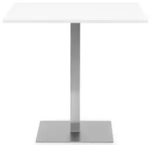 Julian Bowen Pisa White Wooden Square Pedestal Table