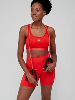 adidas Train Badge Of Sport Bra (High Support) - Red, Red Size XS Women