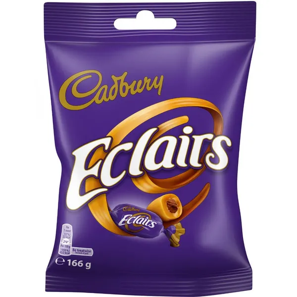 Cadbury Gifts Direct Cadbury Chocolate Eclairs Toffee & Chocolate 130g Bag 648324