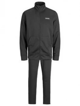 Jack & Jones Rubber Logo Tracksuit Set - Black