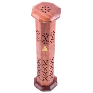 Decorative Sheesham Wood Incense Tower