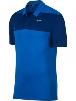 Mens Nike Dry Color Block Polo Blue