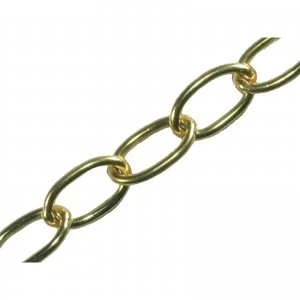 Faithfull Oval Chain Polished Brass 2.3mm 10m