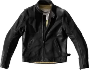 Spidi Rock Motorcycle Leather Jacket, black, Size 52, black, Size 52