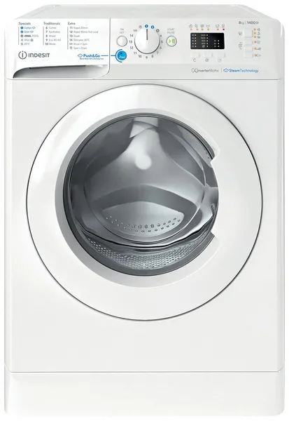 Indesit BWA81496XWVUK 8KG 1400RPM Freestanding Washing Machine