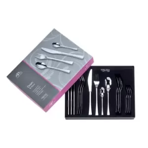 Arthur Price 'Dawn' stainless steel 16 piece 4 person boxed cutlery set for luxury home dining - Metallics